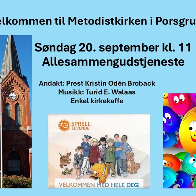 Allesammengudstjeneste 20. september kl. 11.00