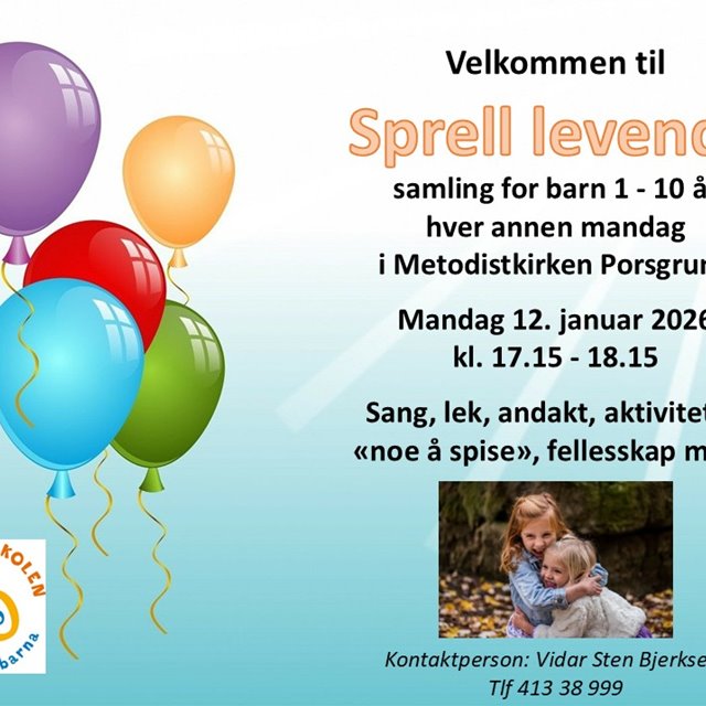 Mandag 12. januar kl. 17.15. Sprell levende