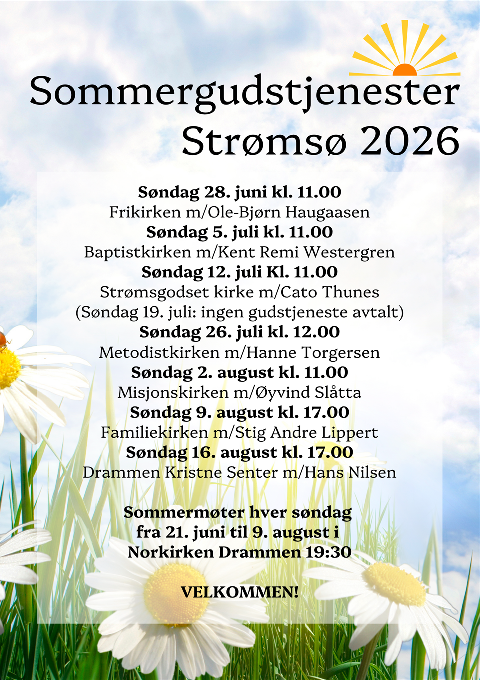 Sommerens fellesgudstjeneste - Strømsgodset
