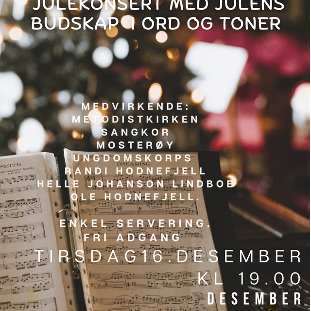 «DE NI LESNINGER» JULEKONSERT MED  JULENS BUDSKAP  I ORD OG TONER 