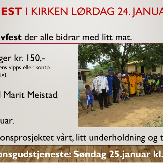 Misjonshelg 24.-25. jan.