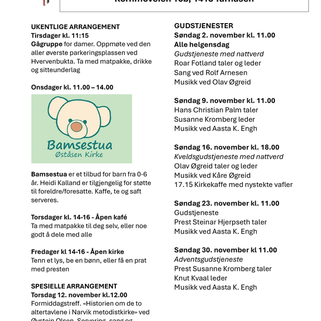 Aktiviteter i november