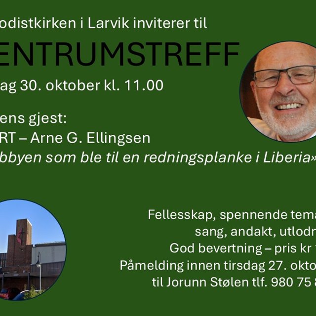 Sentrumstreff fredag 30.oktober